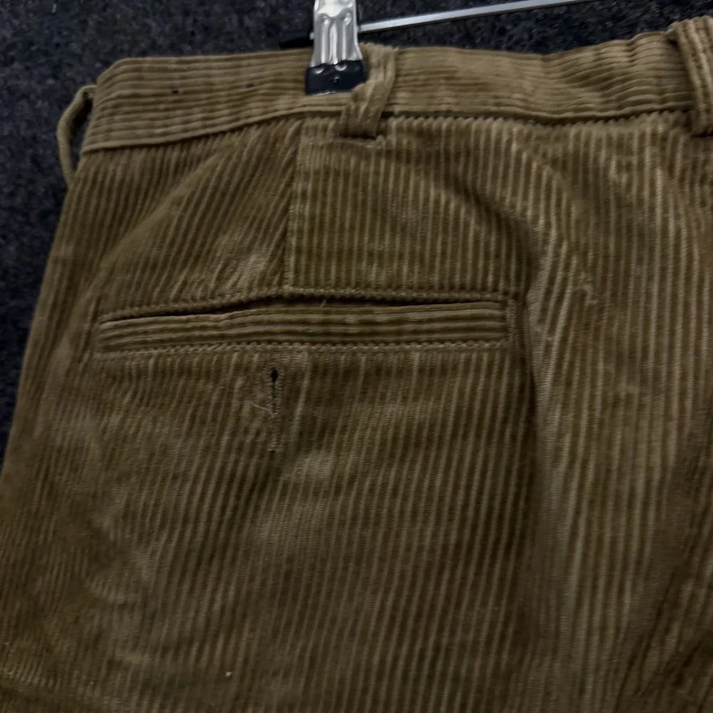 Brooks Brothers 346 Vintage Corduroy Pleated Cuffed Pants Mens 38x30 Tan Brown